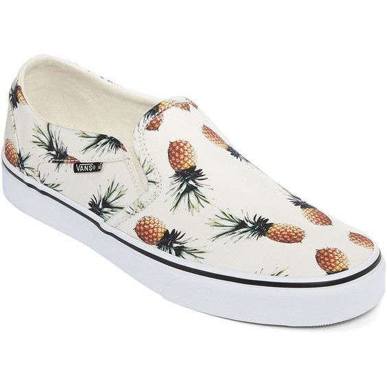 Vans Womens Asher Pineapple Print Sneakers