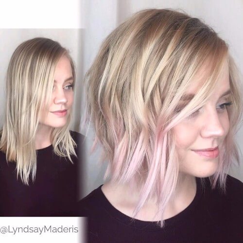 Asymmetric Bob for Silky Blonde Hair