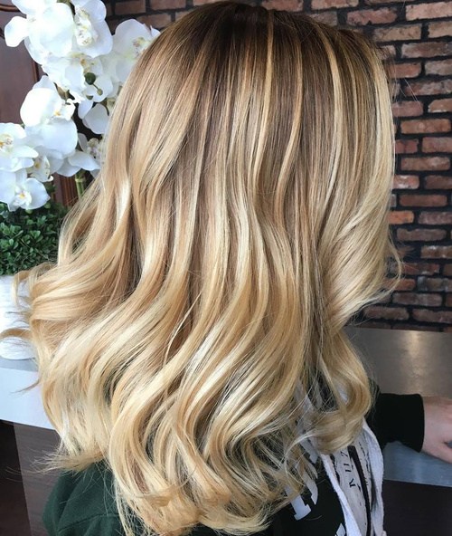 Blonde balayage hair