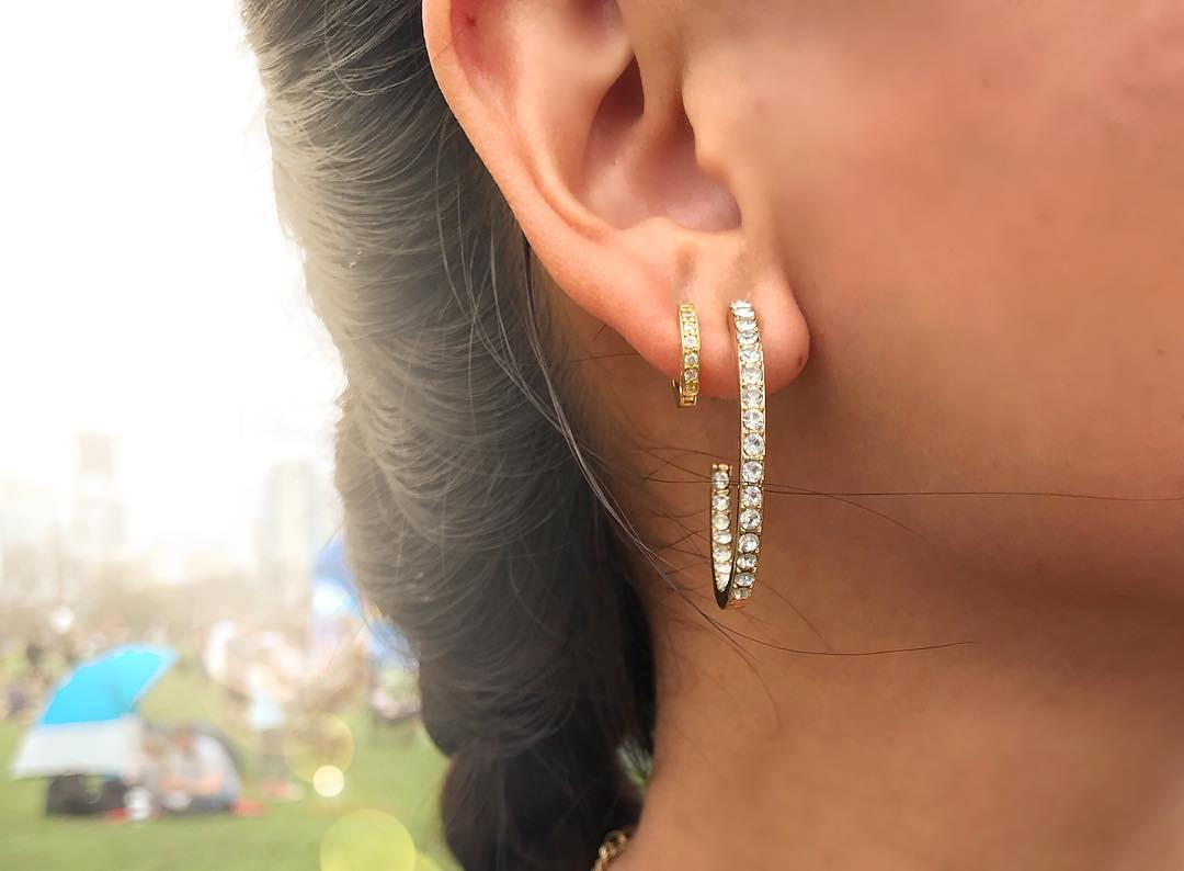 Playing hoops & pretty ELIZABETTA earrings