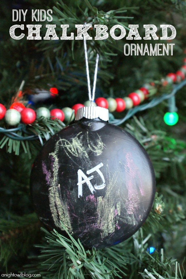 DIY Kids Chalkboard Ornament