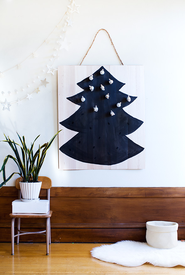 DIY balsa wood advent calendar.