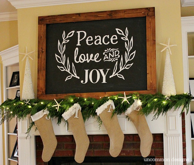 Faux Christmas Chalkboard.