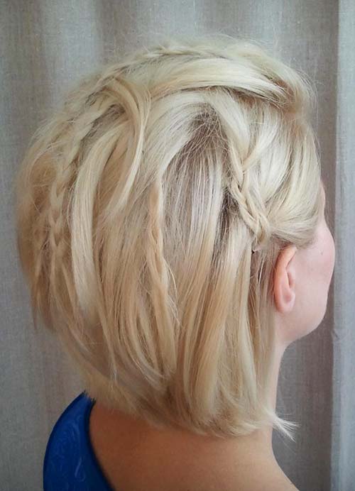 Braided Blonde Bob for Fine Hair.