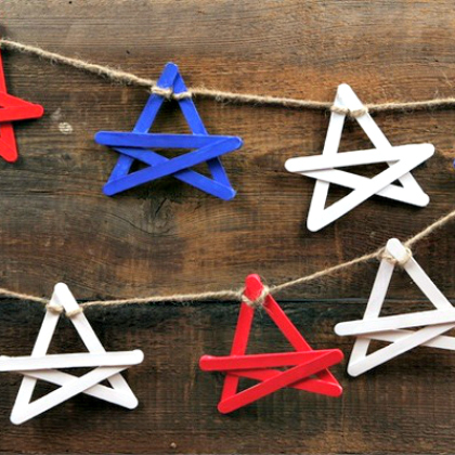 Star garland will look sweet, Summer Popsicle Sticks Crafts