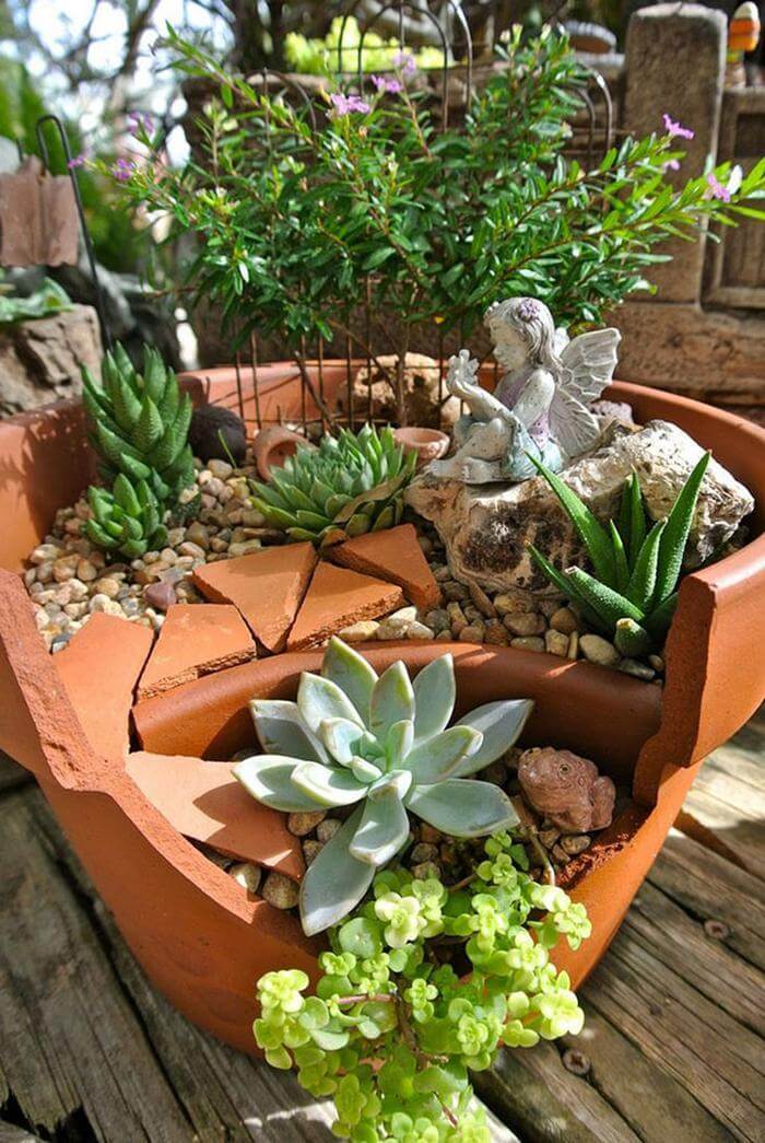 Fairy Garden From Junk.