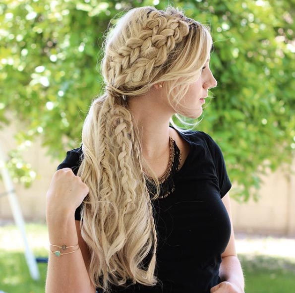 25+ Gorgeous Braided Ponytails Hairstyles That Gives You a New Look ⋆ ...