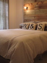 Frame with Wooden Headboard.