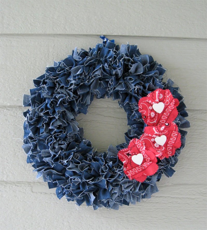 Denim Wreath.